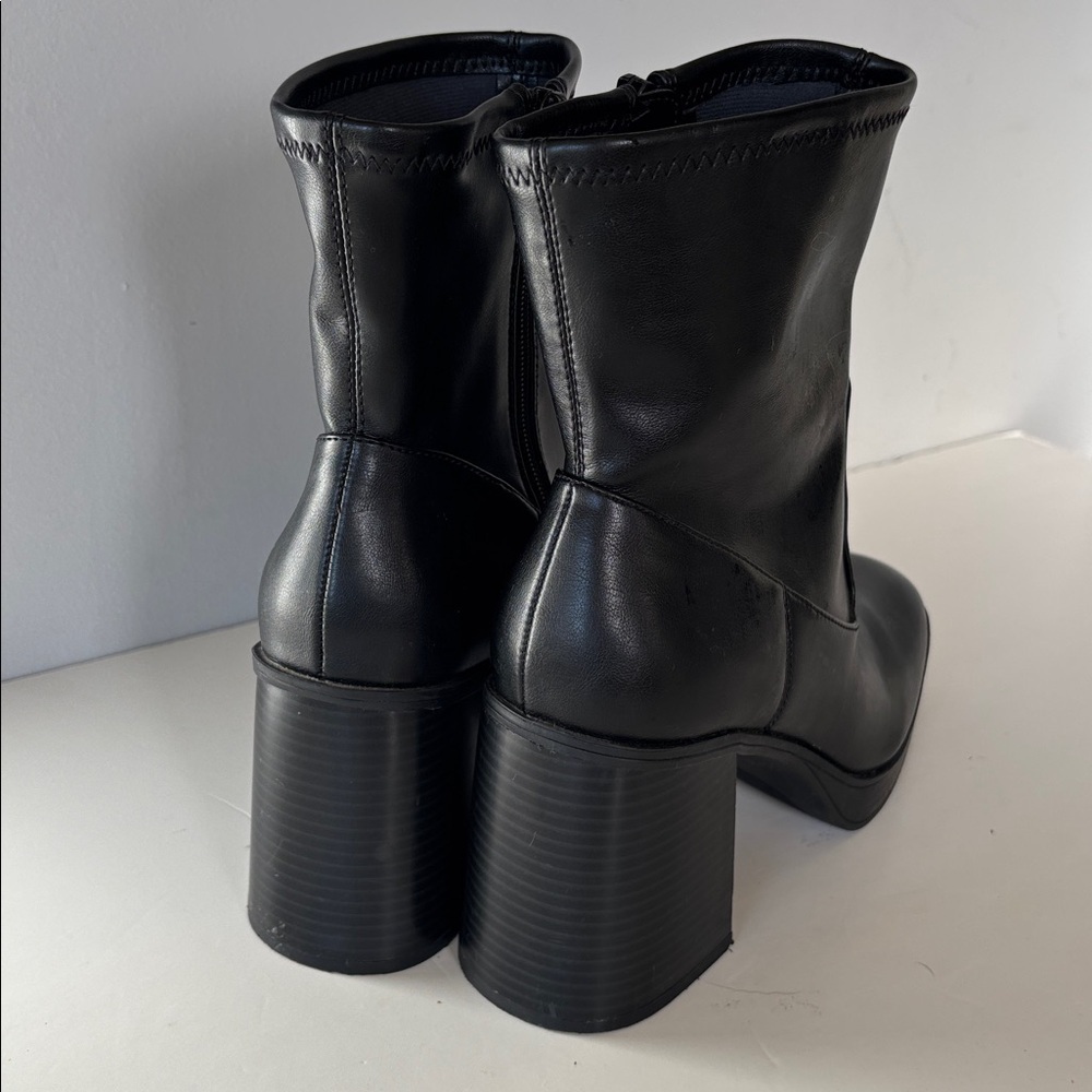Mix No. 6 Women’s Black Heeled Boots Size 8.5 Vegan Leather - Picture 6 of 13